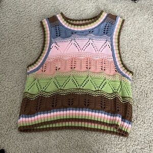 Never worn colorful sweater top!